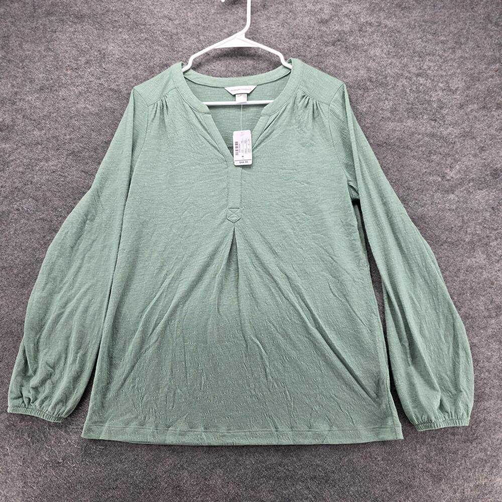 Christopher & Banks Pullover Womens Medium Long Sleeve Blouse Lightweight Top